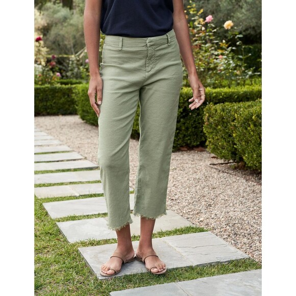 Frank & Eileen Pants - Frank & Eileen Kinsale Performance Pant In Sage Womens Flax Cotton Blend Size 4